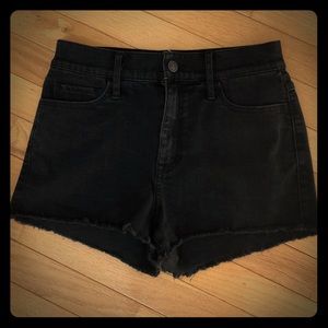 Black high waisted cutoff shorts
